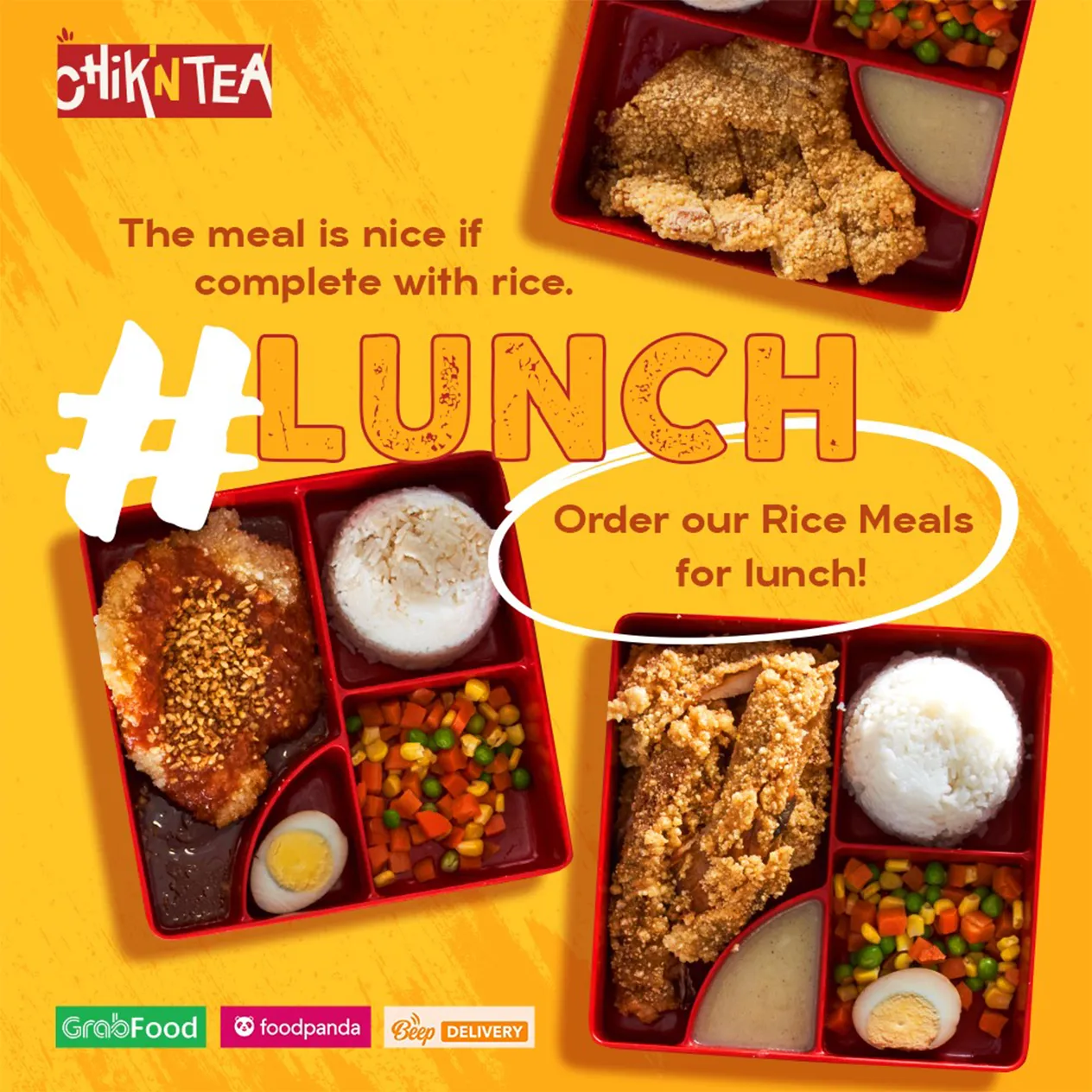 Chik N Tea Lunch Rice Meals Content