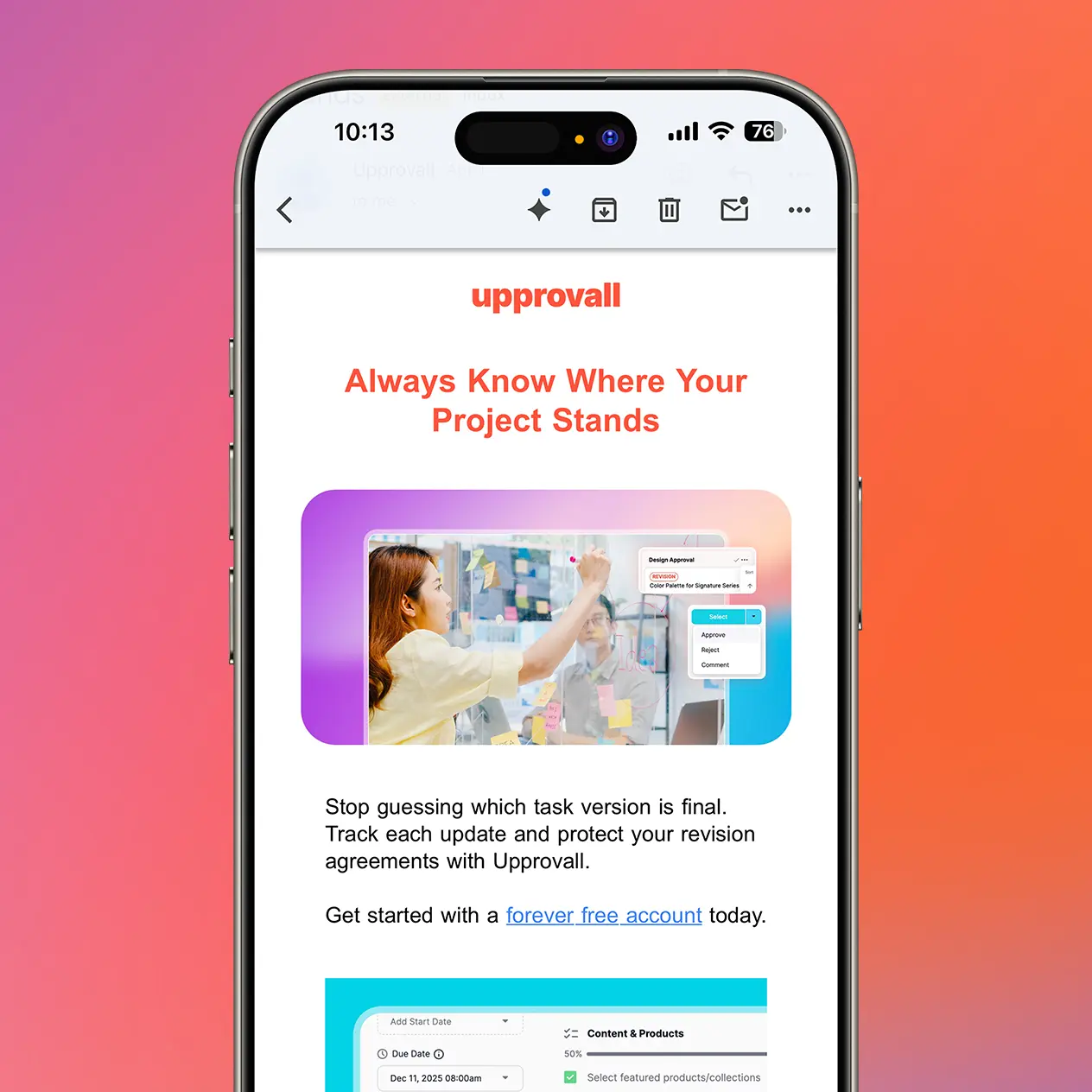 Email Text Marketing Upprovall Always Know Where Your Project Stands