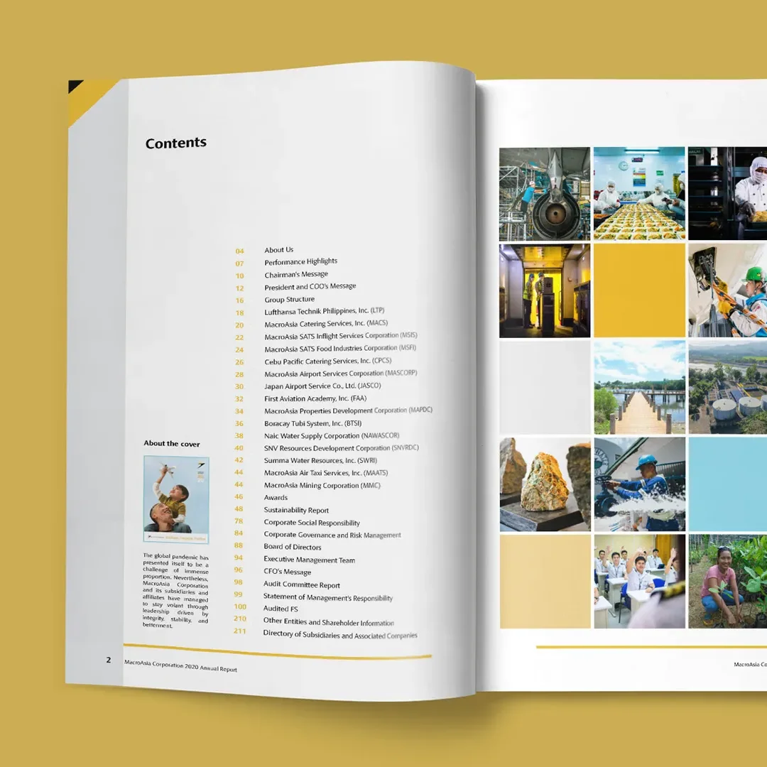 Macroasia Corporation Print Annual Report Table Of Contents