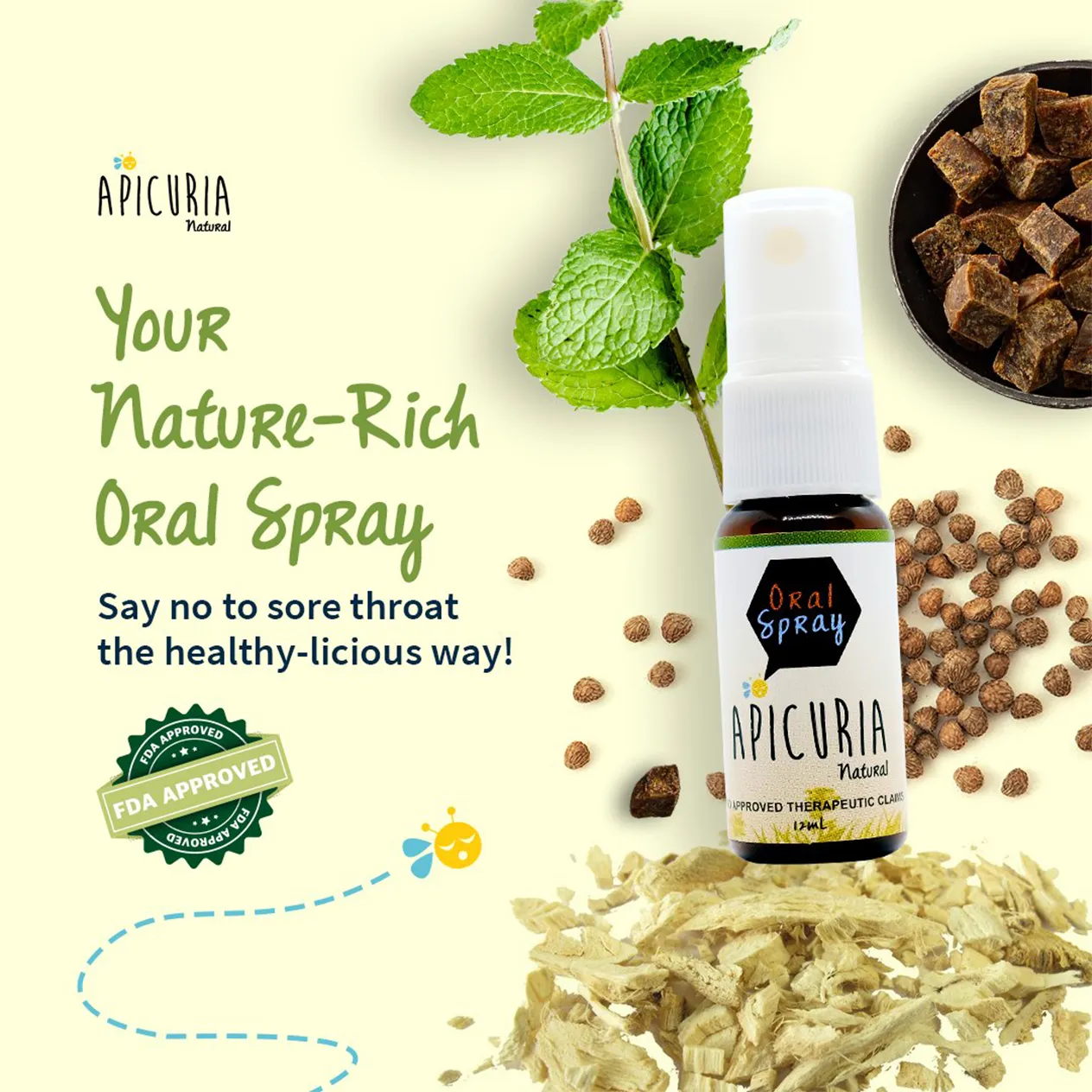 Apicuria Natural Oral Spray Your Nature Rich Oral Spray Content