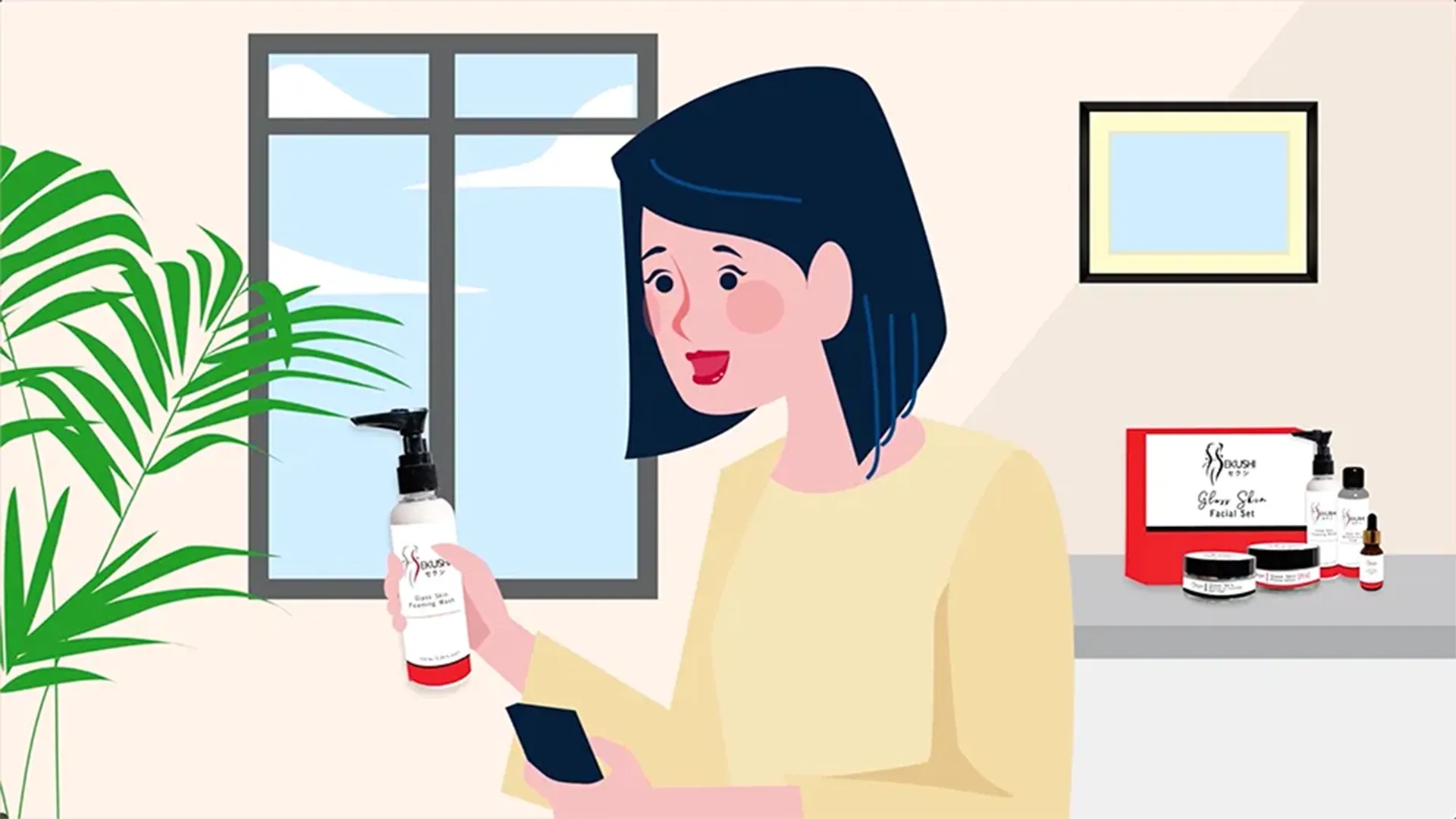 Sekushi Membership Animation Member Holding Products